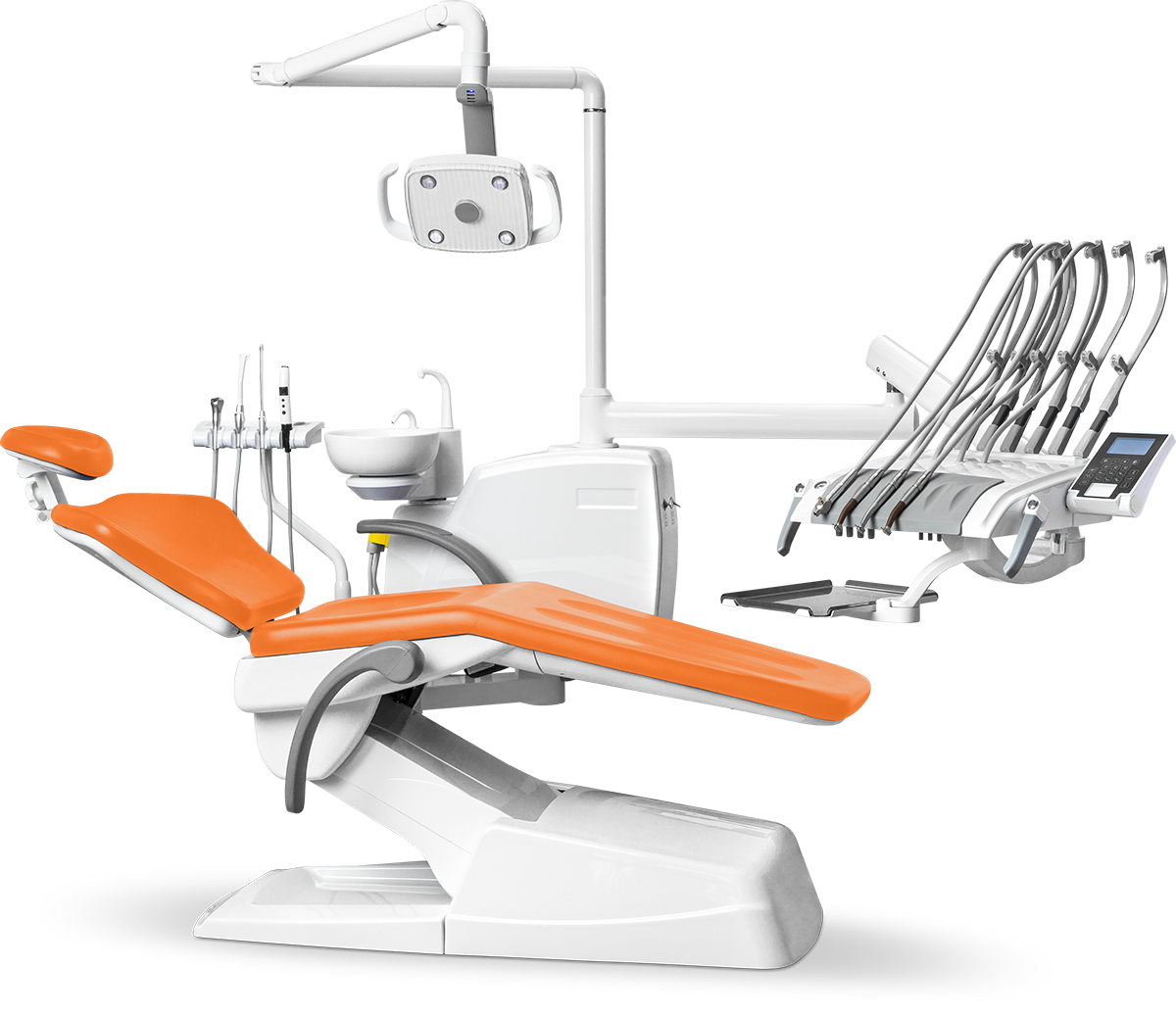  Стоматологическая установка Mercury 330 стандарт верхняя подача, Оранжевый